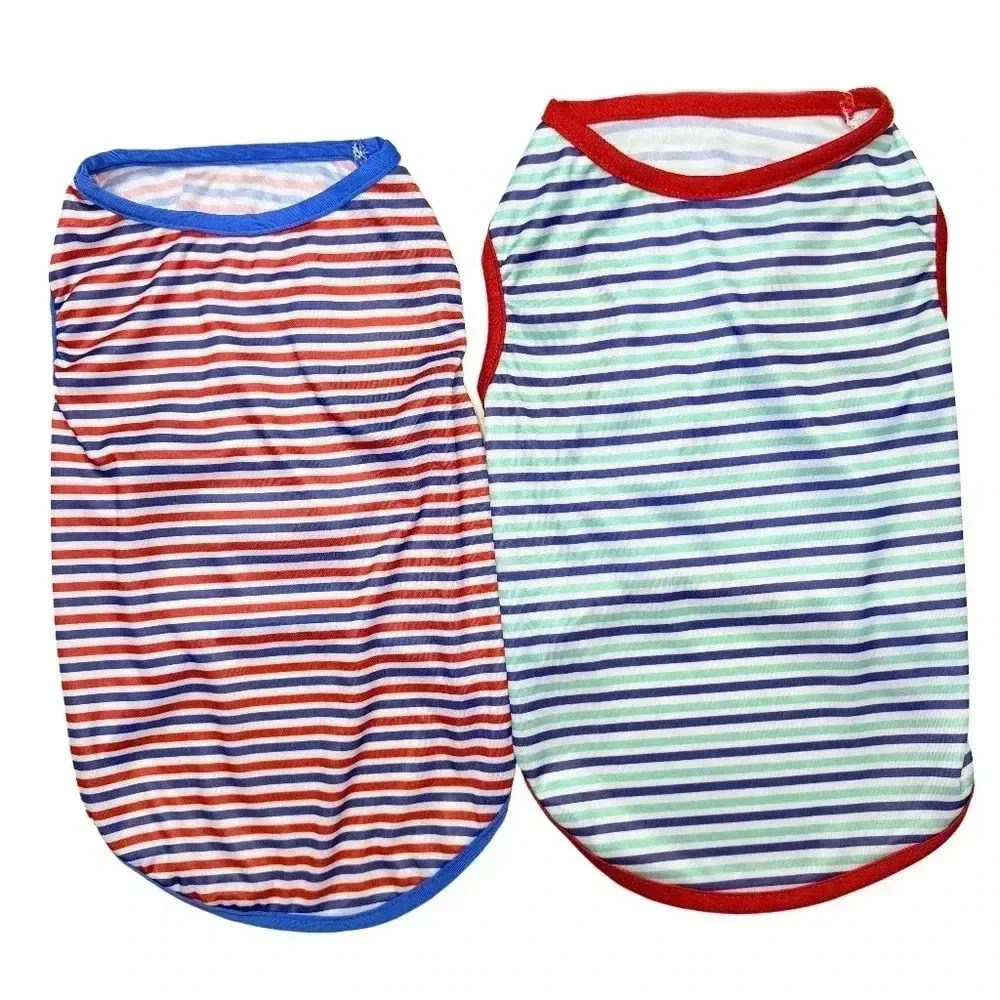 (NWOT) Shein 2-Piece Striped Dog Tank Tops – Size Large | T-Shirt Bundle